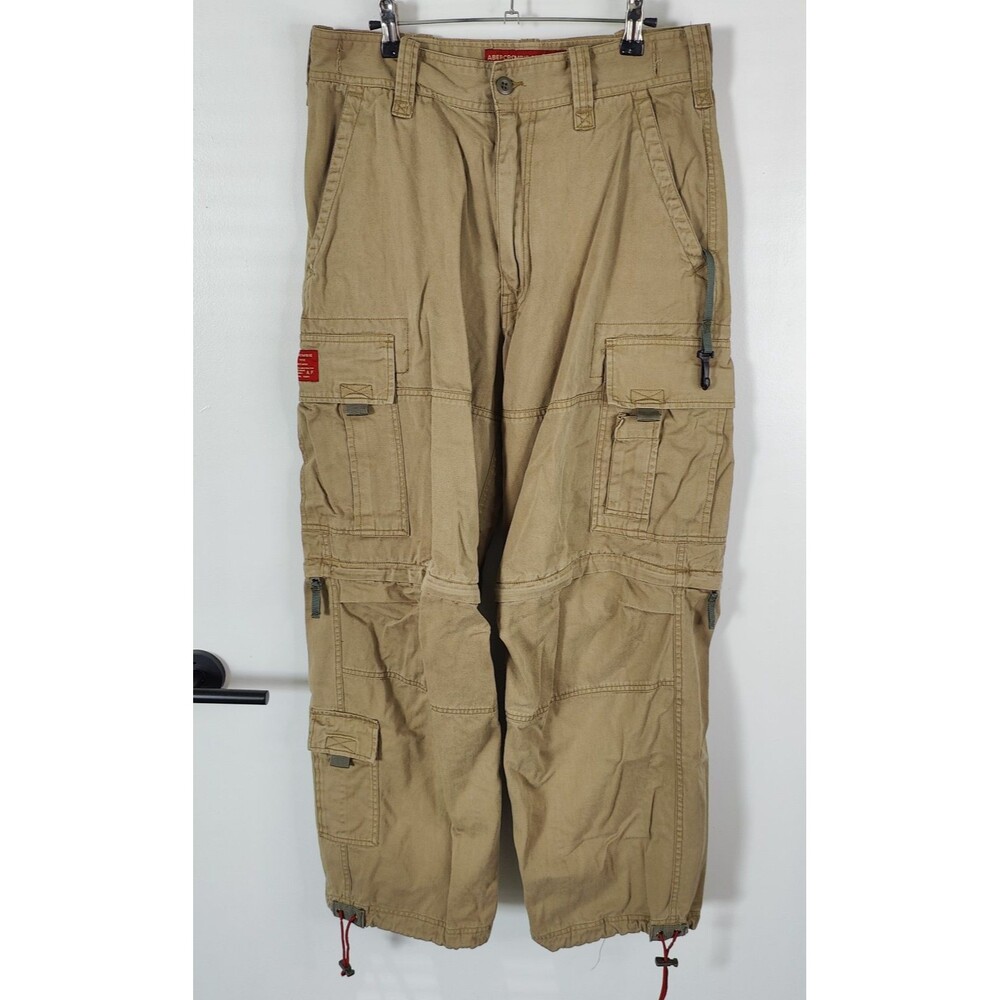Abercrombie & Fitch Pants Adult Small Brown Khaki Cargo Convertible Military